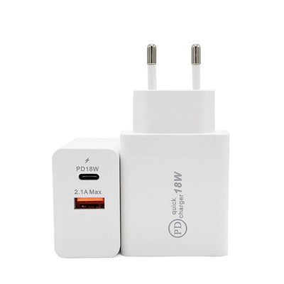 18W USB-C AND USB Fast Charging Adapter US / EU Melius Tech