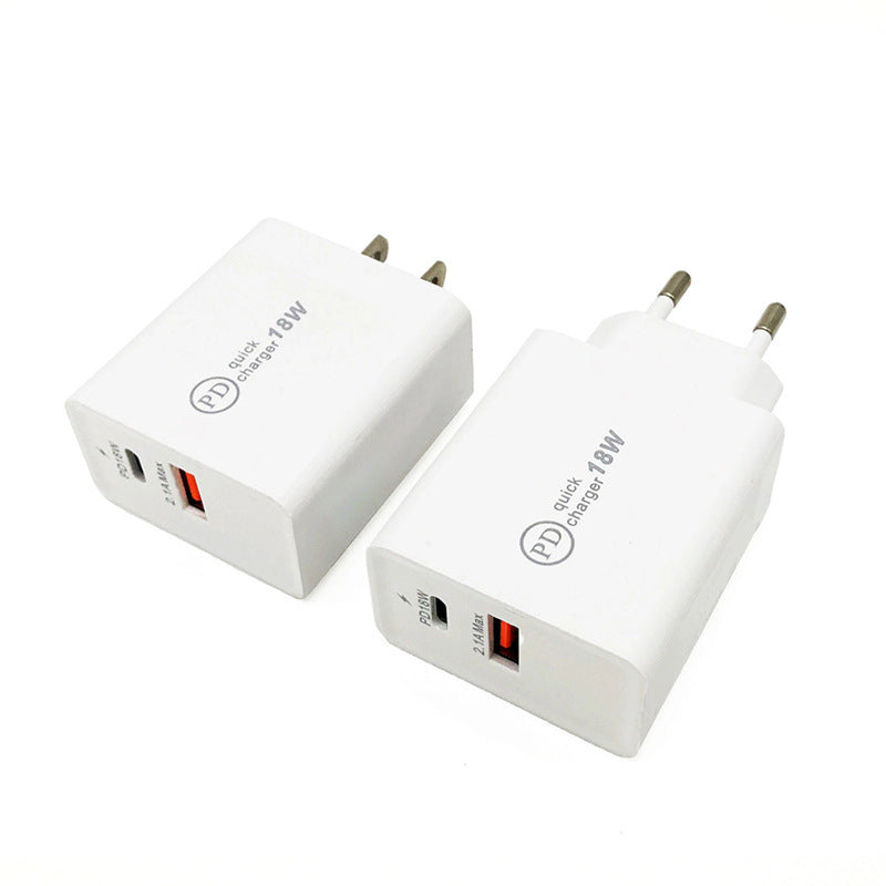 18W USB-C AND USB Fast Charging Adapter US / EU Melius Tech