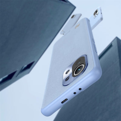 Alloy Plain Leather Case For Xiaomi 11 Melius Tech