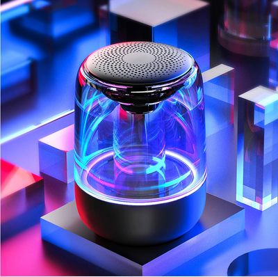 Portable Wireless Bluetooth Speaker with Variable Color LED Light Melius Tech