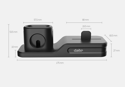 3-in-1 Charging base for Apple cell phone, iwatch and airpods Melius Tech