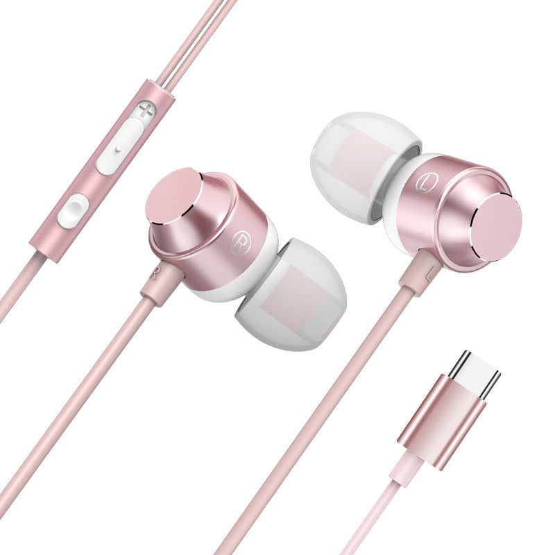 USB Type-C In-ear Wire-controlled Mobile Phone Headset Melius Tech