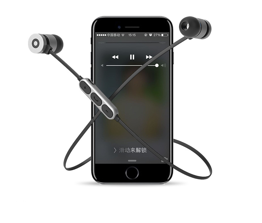 Metal magnetic sports Bluetooth headset meliustech