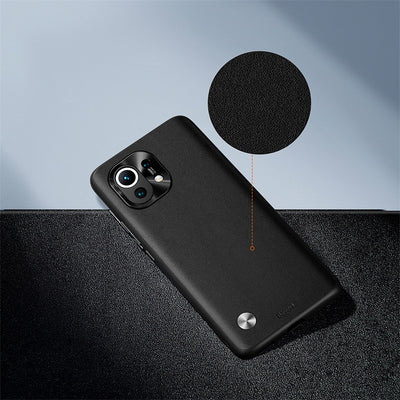 Alloy Plain Leather Case For Xiaomi 11 Melius Tech